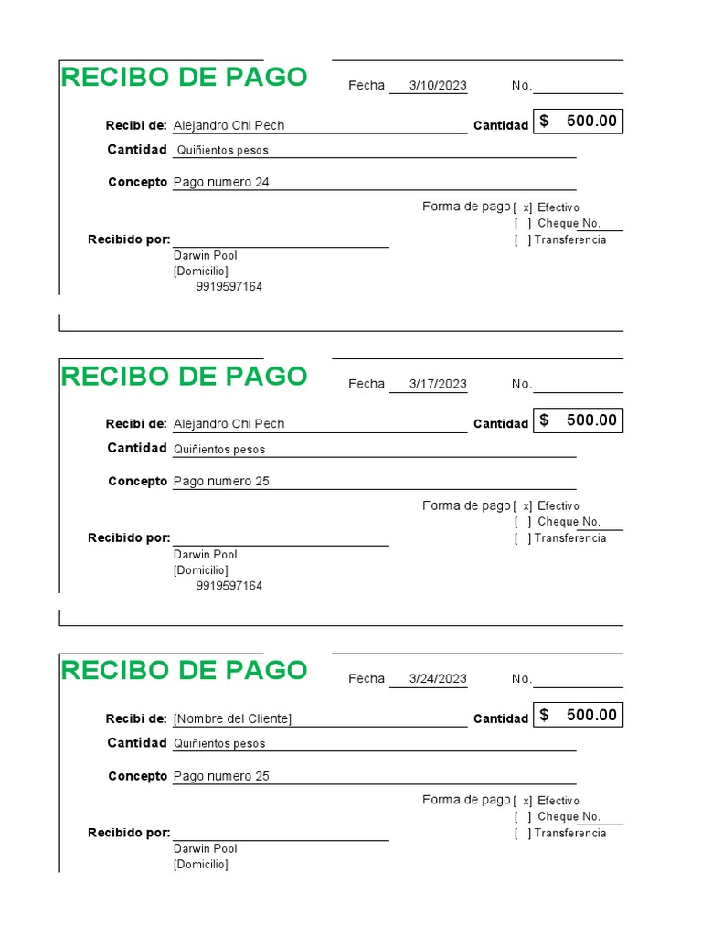 Recibo de Dinero2 | PDF