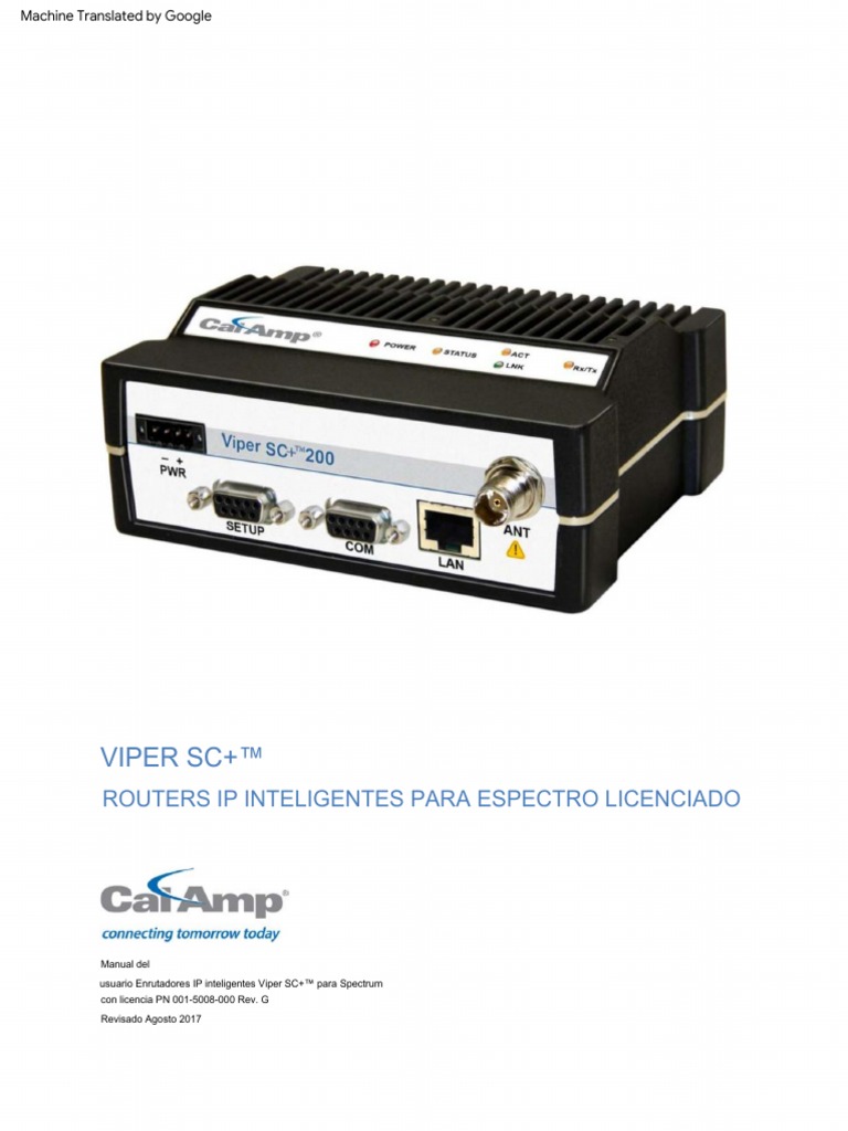 Manual Viper Sc 400 Español [001207] PDF Enrutador