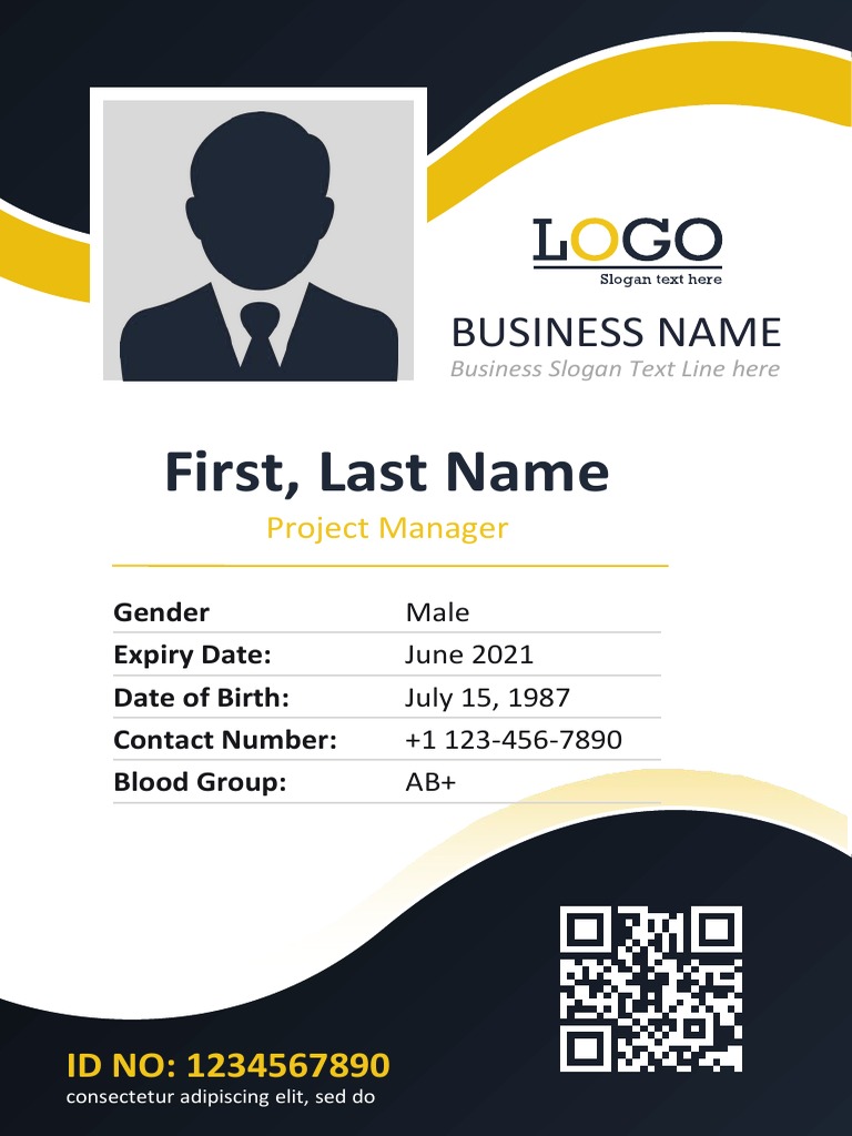 Construction Company ID Card Template | PDF