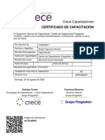 Certificado de Capacitacin Microsoft Excel Intermedio