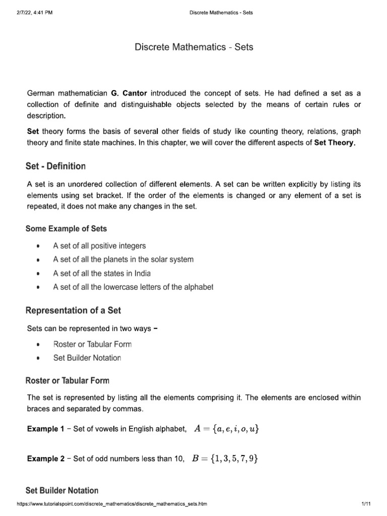 Discrete maths notes 1 pdf
