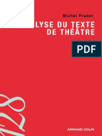 Lanalyse Du Texte de Théâtre by Michel Pruner (Pruner, Michel)