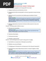 Gleim Questions & Answers 2020: Study Unit 5: Managing Current Assets - Subunit 1: Working Capital