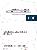 MATEMÁTICA 2 - 2023.1 Práctica Calificada N°2: Clase 10 &11 - PC'S Pasadas