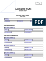 Cuaderno de Campo 2022