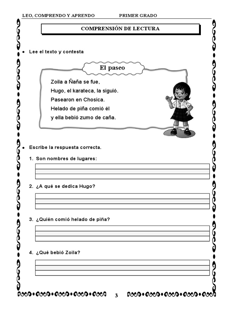 Comprension de Lectura 1° Grado | PDF | León
