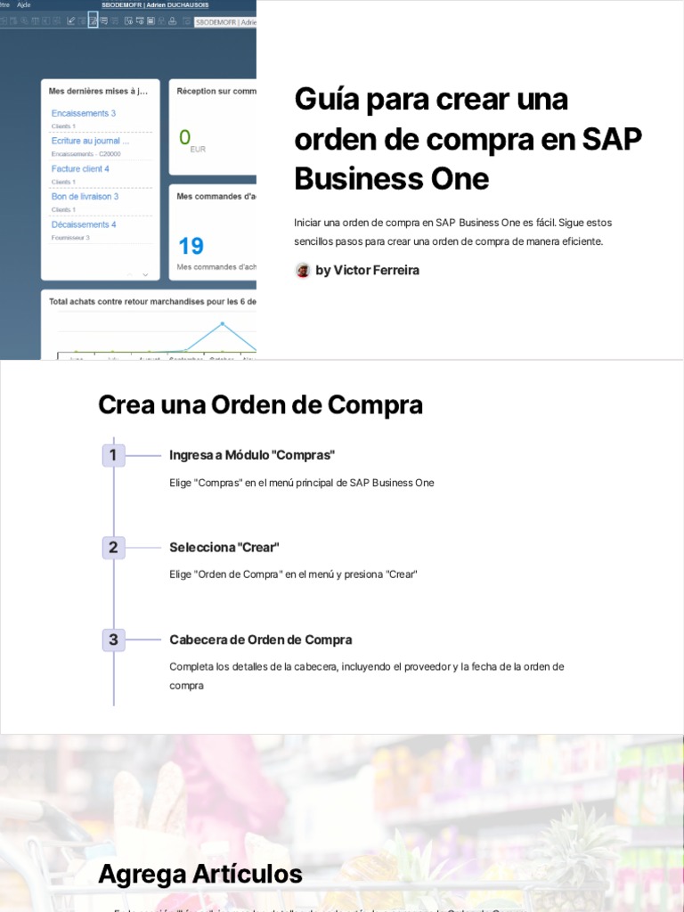 Crear Orden de Compra en SAP B1 | PDF | Información | Informática