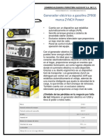 Generador Electrico A Gasolina ZP900 ZYNCH Power