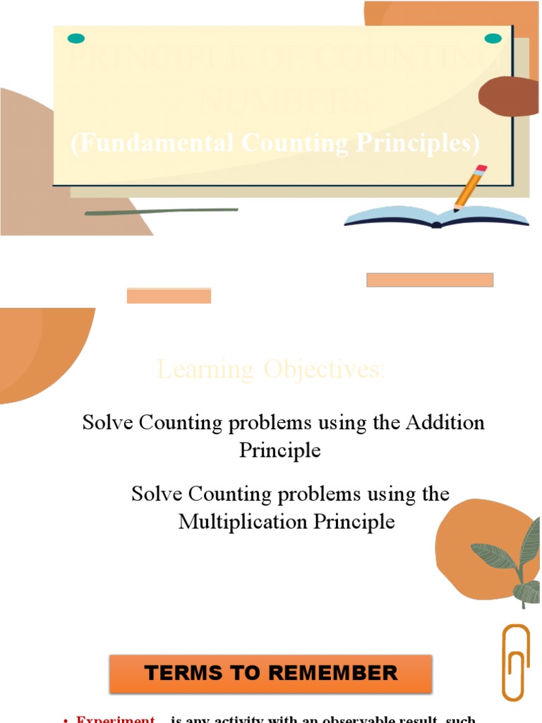 7.2 Principles of Counting Numbers | PDF