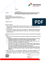 Surat RegMan 24012023 - 096 - Penyesuaian Minimal Penyaluran Tabung LPG 3 KG Oleh Sub Penyalur (Pangkalan) Kepada Konsumen Akhir