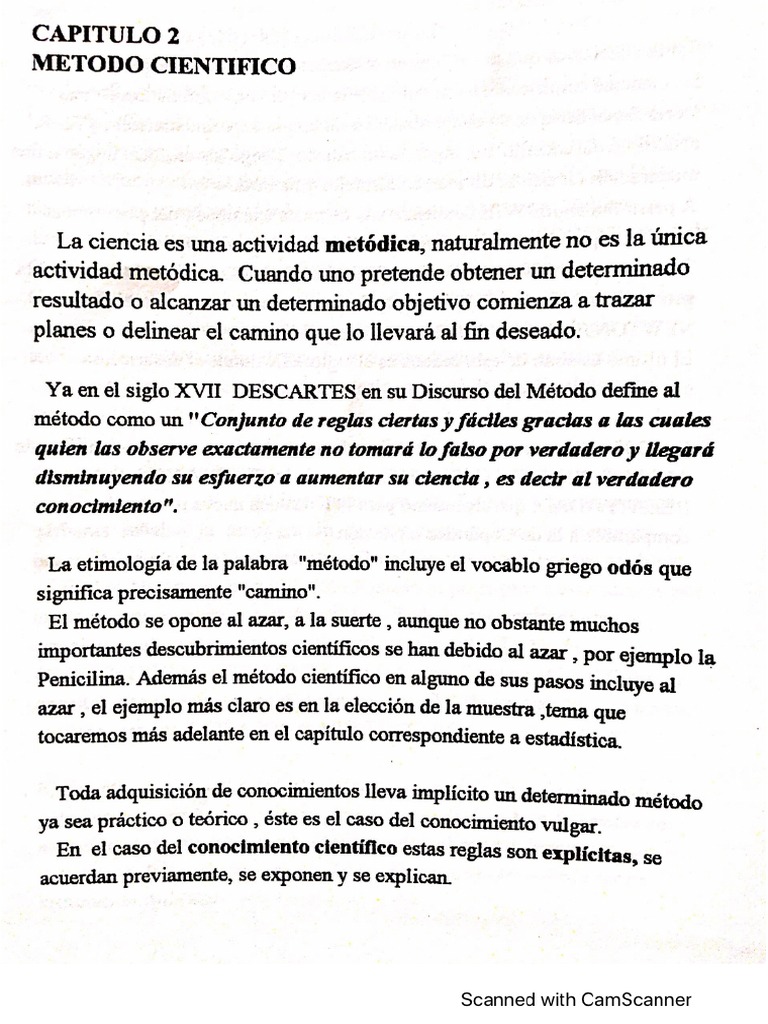 Capitulo II - Metodo Cientifico PDF | PDF