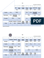 Summers Time Tables (Elementary) (2023)