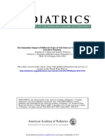 Executive Function The Immediate Impact of Different Types of Television On Young Children's