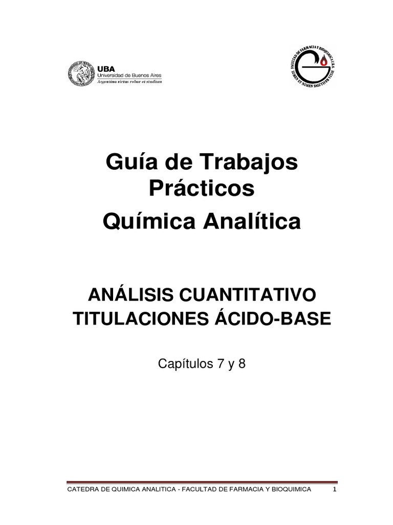 Guia de TP Capitulos 7 y 8 | PDF | Valoración | Química