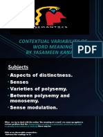 Contextual Variability of Word Meaning by Yasameen Kanaan