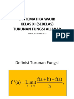 Turunan Fungsi Aljabar