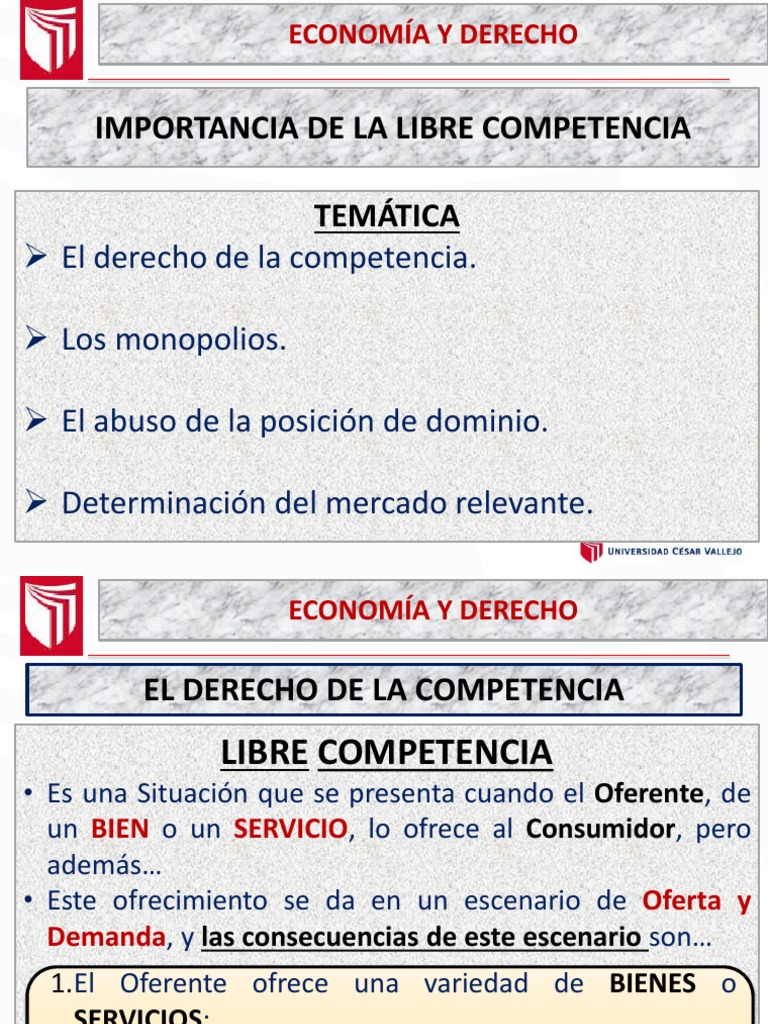 Importancia de la Libre Competencia | PDF | Mercado (economía) | Ley de ...
