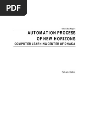 Automation Process of New Horizons CLC of Dhaka