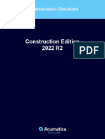 AcumaticaERP ImplementationChecklists Construction Edition