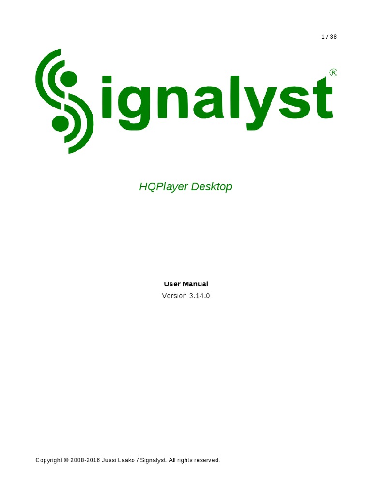 HQPlayer Manual | PDF | Computers