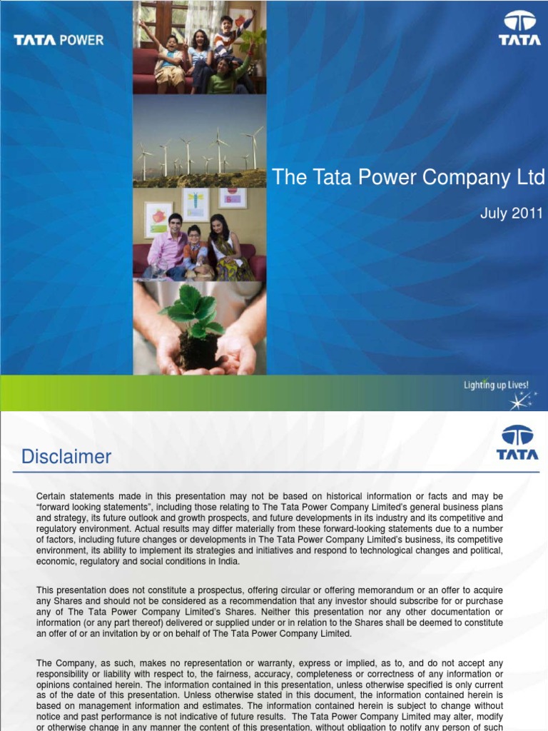 Investor Presentation July 2011 | PDF | Expense | Taxes