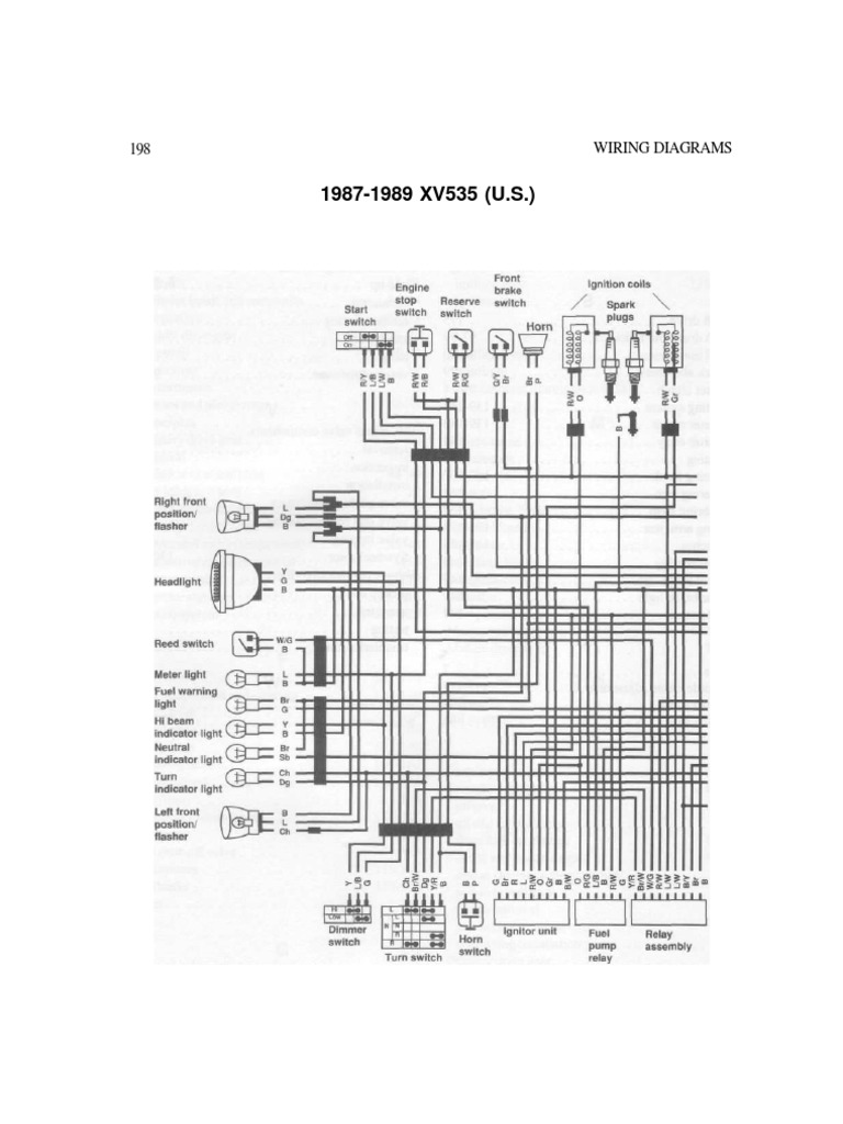 Yamaha Virago 535 Wiring Diagrams PDF Sports & Recreation