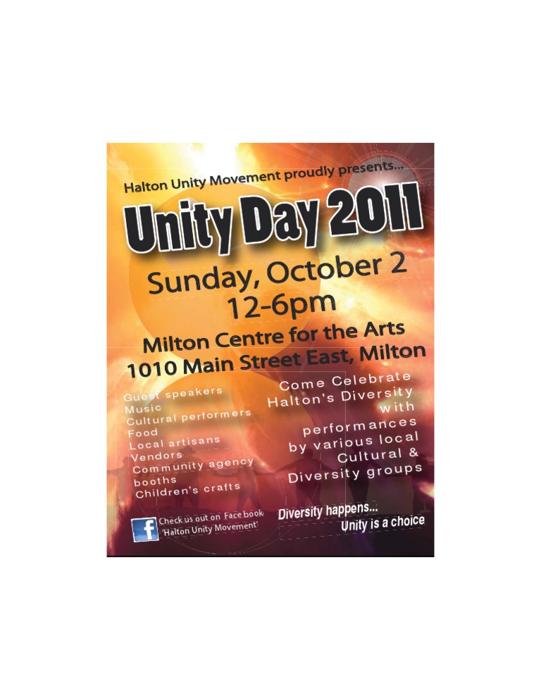 Unity Day 2011 Poster | PDF | Social Science