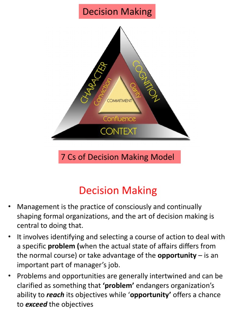7 Cs of Decision Making Model | PDF
