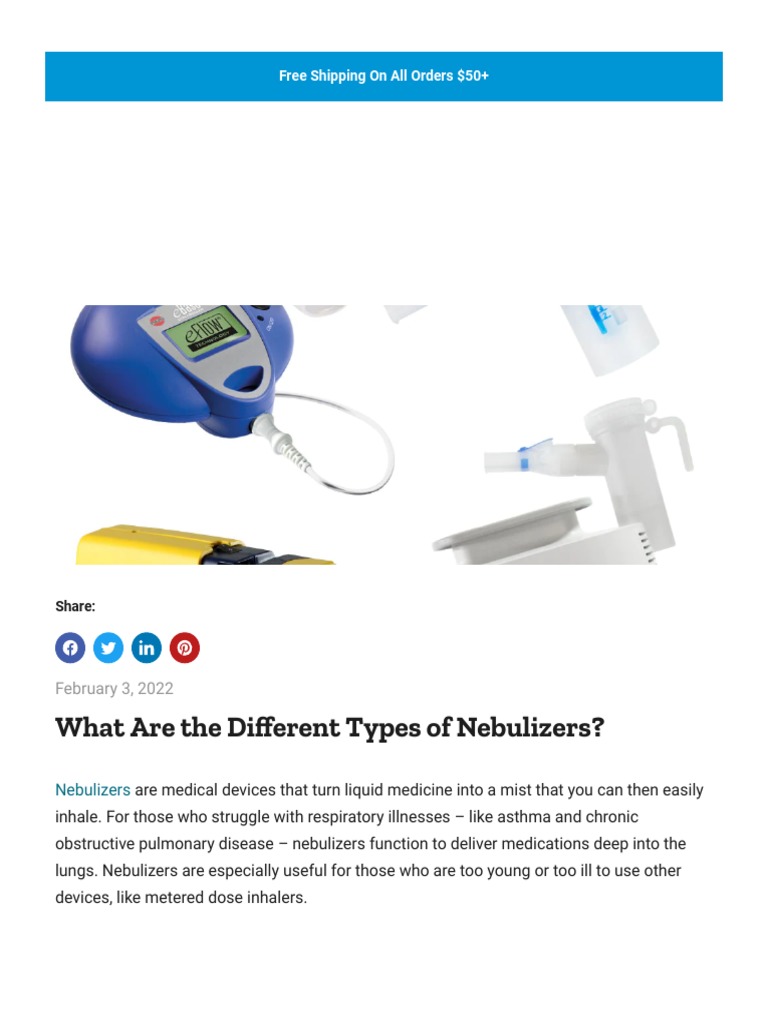 Types of Nebulizers Ultrasonic, Vibrating Mesh, & Jet Nebulizers