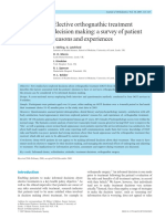 Stirling Et Al 2007 Elective Orthognathic Treatment Decision Making A Survey of Patient Reasons and Experiences