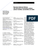 Measuring diaphragm thickness with ultrasound in mechanically ventilated patients