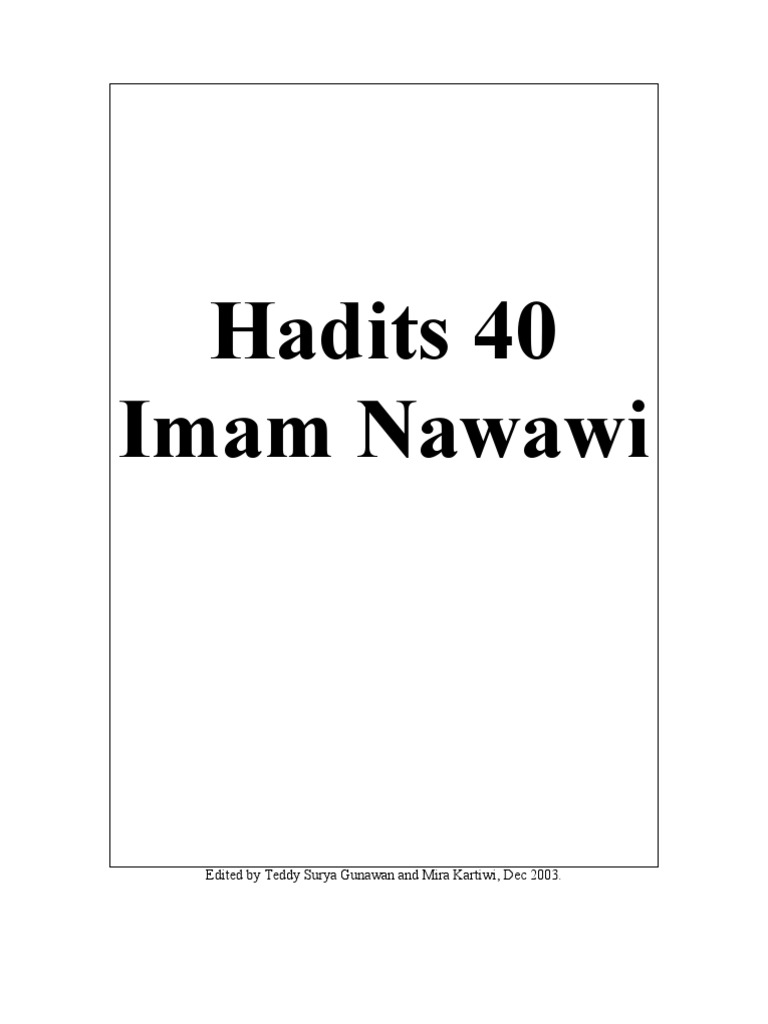 Hadits Arbain Nawawi Pdf