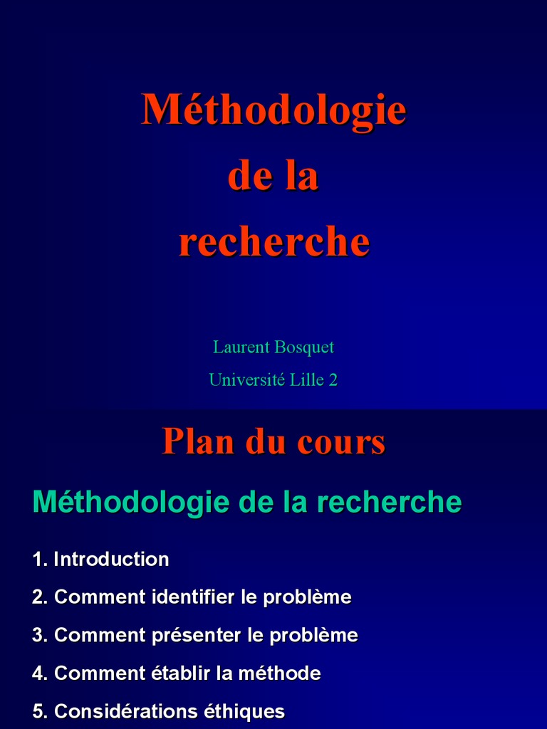 Methodologie de La Recherche  Méthode scientifique  Expérience