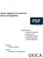 Grupo 2: Cómo Organizar El Control de Litio en La Argentina