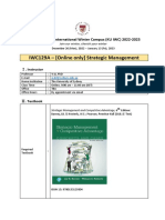 IWC129A Strategic Management - Syllabus