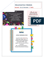 Roteiro Semanal - em - 1 Série - 22 A 27 de Maio