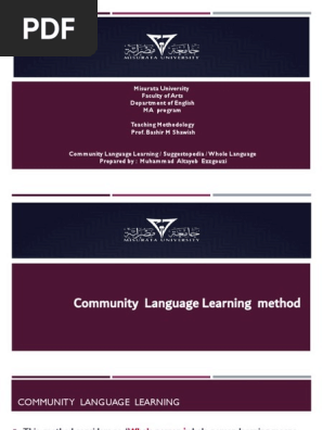 Community Language Learning  Suggestopedia  Whole Language