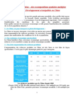 1 - Développement Et Inégalités en Chine