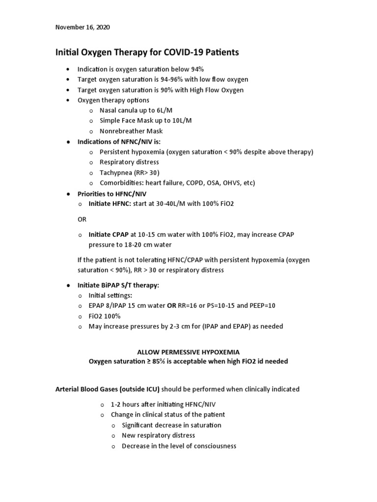 Initial Oxygen Therapy PDF