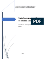 Curs 1 - Metode Cromatografice de Analiza A Alimentelor - 2023