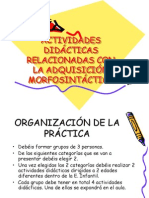 Actividades Didácticas Relacionadas Con La Adquisición Morfosintáctica