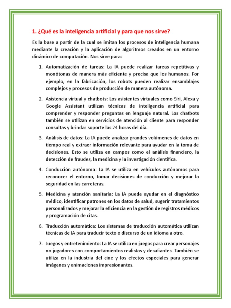 La Inteligencia Artificial | PDF | Inteligencia artificial ...