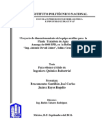 Proyecto de Dimensionamiento Del Equipo Auxiliar para La Planta Tratadora de Agua Amarga