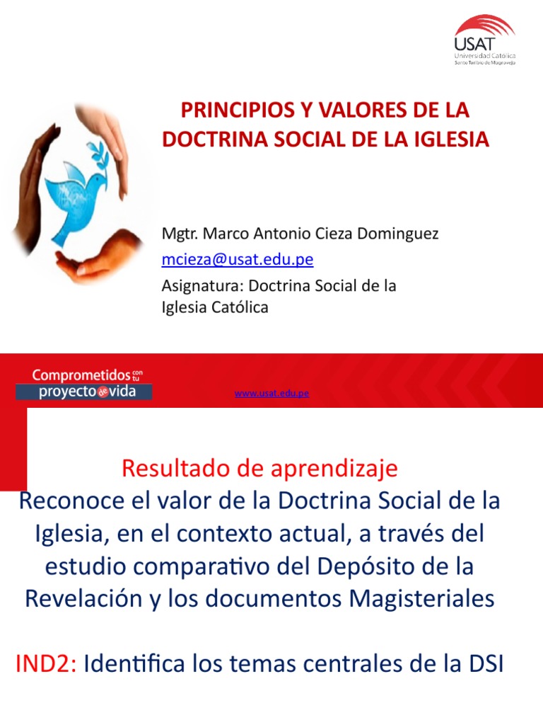 Principios y Valores de La Doctrina Social de La Iglesia | PDF | Pecado ...