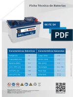 Ficha Técnica de Baterías: Características Eléctricas Características Generales