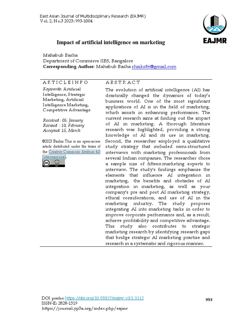 AI's Impact on Marketing Strategies | PDF | Artificial Intelligence ...