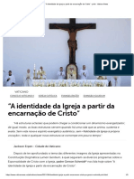 "A Identidade Da Igreja A Partir Da Encarnação de Cristo" - Print - Vatican News