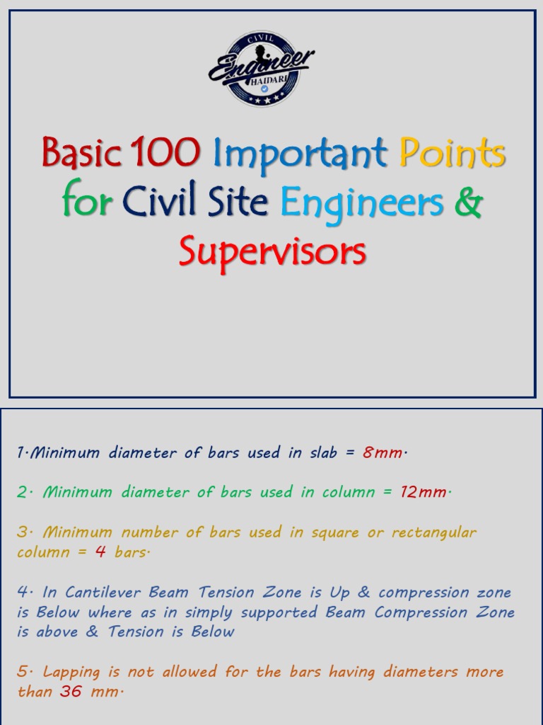 100 Imp Points | Download Free PDF | Concrete | Cement