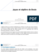 Portes Logiques Et Algèbre de Boole