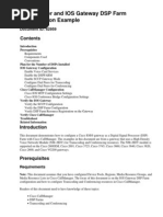Callmanager and Ios Gateway DSP Farm Configuration Example: Document Id: 62959